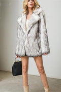Eco Colorblock Faux Fur Coat image 6