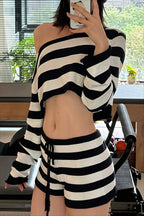 Striped Cover Up Four Piece Bikini Set image 6
