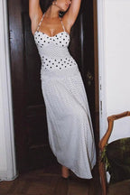 Lace Polka Dot Cami Mermaid Maxi Dress image 3