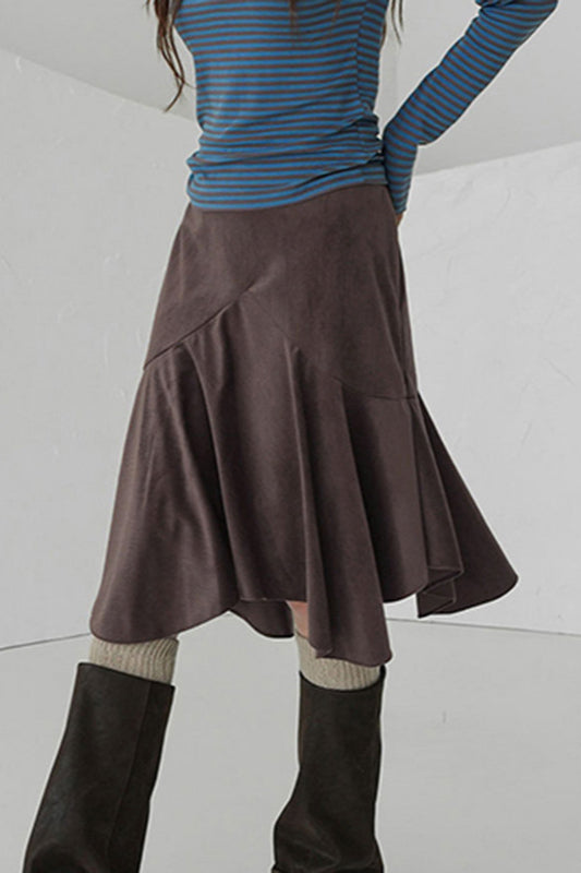 Asymmetric Draped Midi Skirt image 2