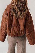 Classic Plain Quilted Puffer Jacket image 3