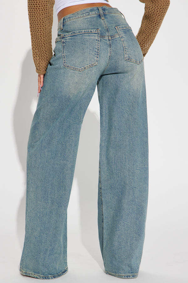 Embroidered Stretch Wide Leg Jean image 2