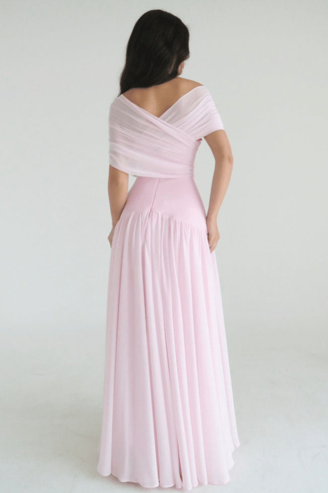 Pink Soft Elegant Cross Maxi Dress image 5