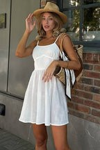 A Line Backless Boho Dress image 1