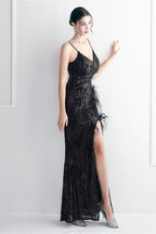Intricate Beadwork Figure Hugging Gown Formal Dress image 34