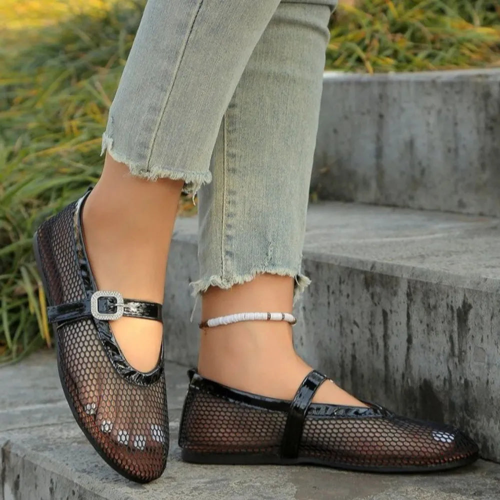Camille Flat Sandals styled for Avrienne