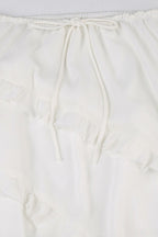 Romantic Ruffle High-Slit Skirt image 4