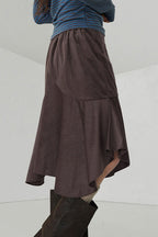 Asymmetric Draped Midi Skirt image 3