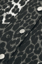 Leopard Print Long Sleeve Open Front Coat image 4