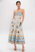 High Waist Print Cami Casual Maxi Dress image 1