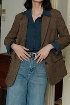Herringbone Wool Blend Blazer image 2