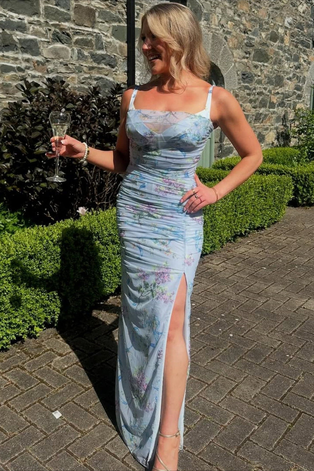 Floral Spaghetti Strap Slim Fit Maxi Dress image 1