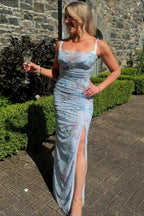 Floral Spaghetti Strap Slim Fit Maxi Dress image 1