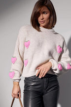 Strawberry Appliqué Chunky Knit Sweater image 42