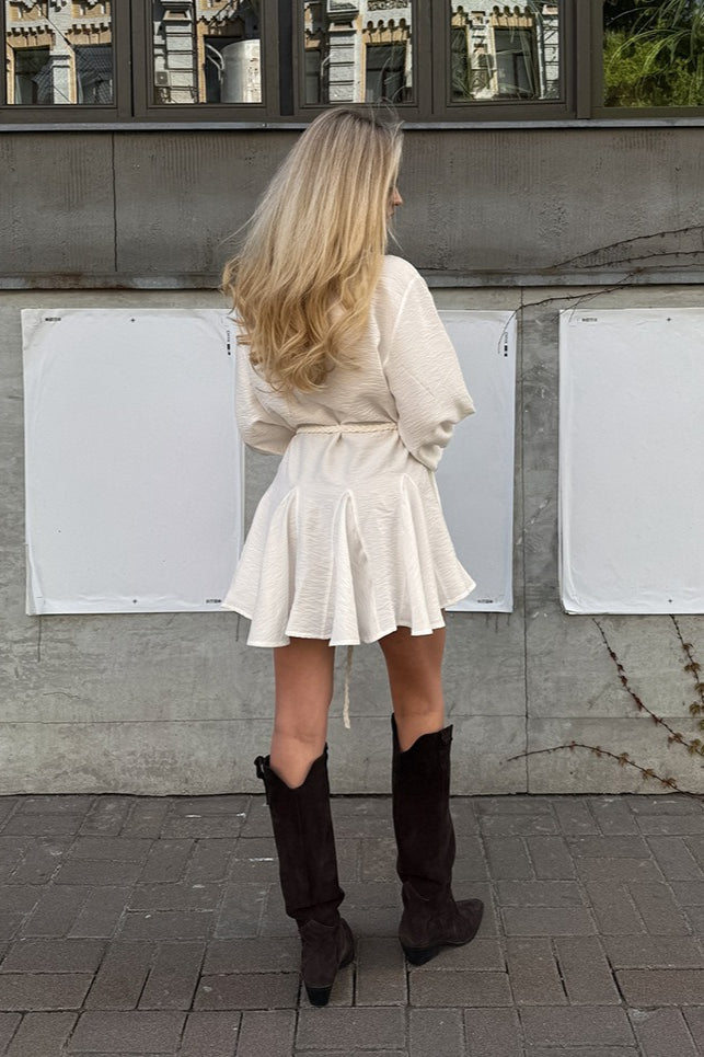 Elegant Tie-Waist Chic Mini Dress image 2