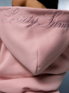 Embroidered Side Bow Zip Up Hoodie image 5