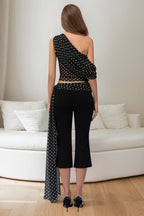 Polka Dot Sleeveless Top Two Pieces Set image 3