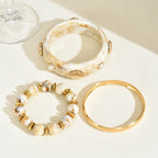 Shell Pearl Resin Bead Boho Layered Bracelet image 5
