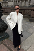 Minimalist V-neck Blazer Jacket image 5