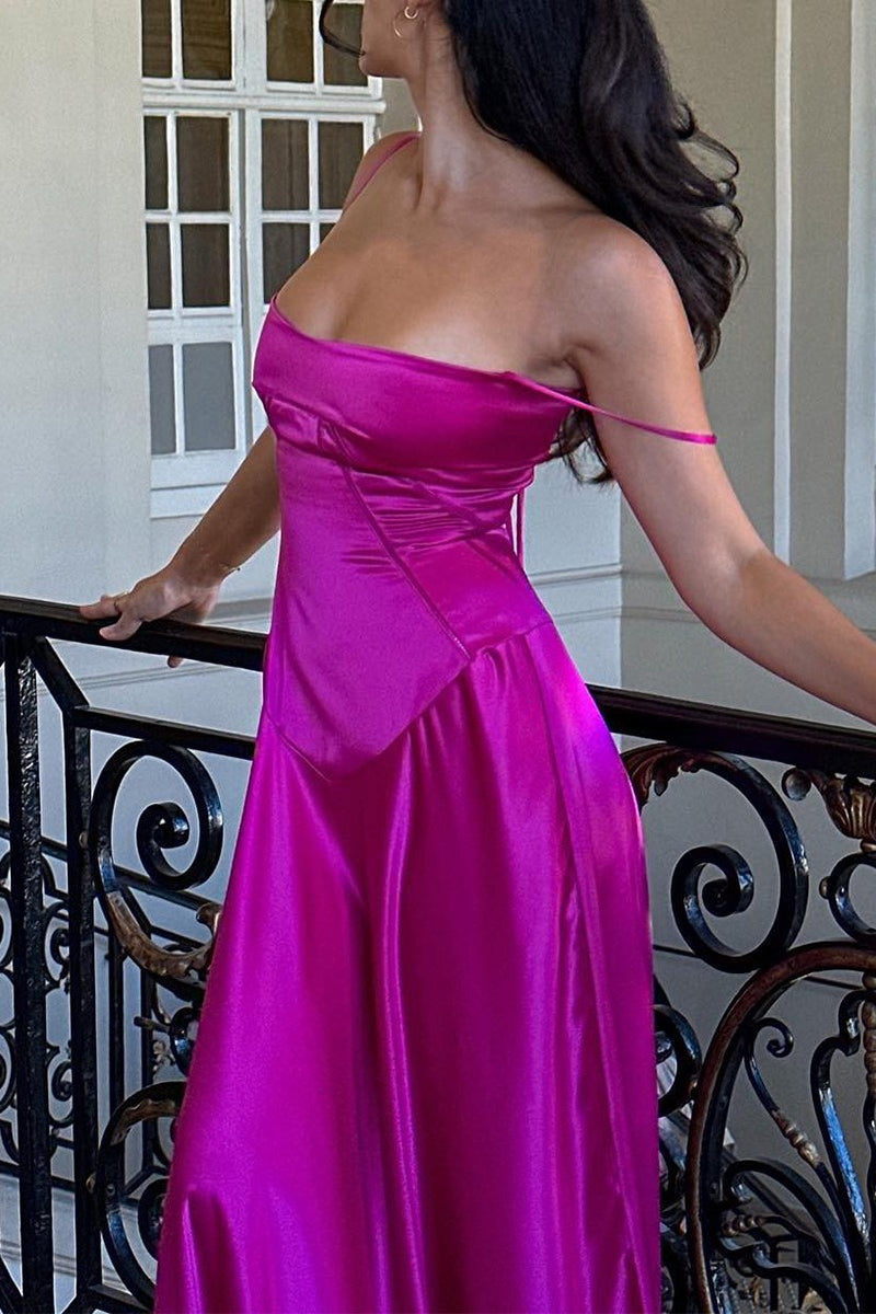 Sexy Cami Slim Fit Back Tie Long Prom Dress image 2