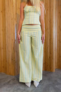 Striped Halter Cami Wide Leg Pants Two Piece Set image 1