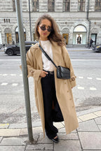 Chic Khaki Longline Double Breasted  Overcoat image 5