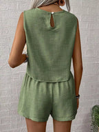 Dulcie Short Set detail view styled for Avrienne