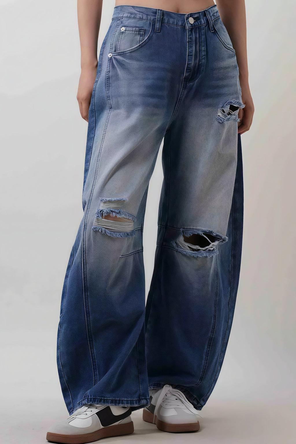 Vintage Distressed Heavy Loose Jeans image 2