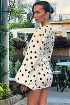 Vintage Polka Dot Bodycon Mini Dress image 4