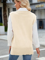 Bianca Sweater Vest detail view styled for Avrienne