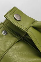 Vintage Green Faux Leather Jacket image 8