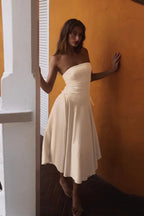 Autumn New Chic Bowknot Strapless Slim Fit Party Dress image 4