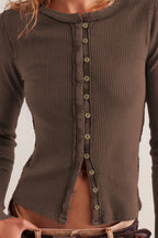 Slim Long Sleeve Ribbed Cardigan image 8