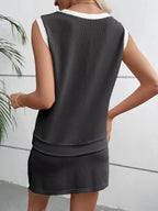 Avia Ribbed Set detail view styled for Avrienne