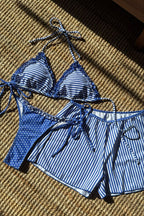 Colorblock Polka Dot Three Piece Swim Set image 6