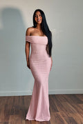 Floral Off-Shoulder Bodycon Maxi Dress image 5