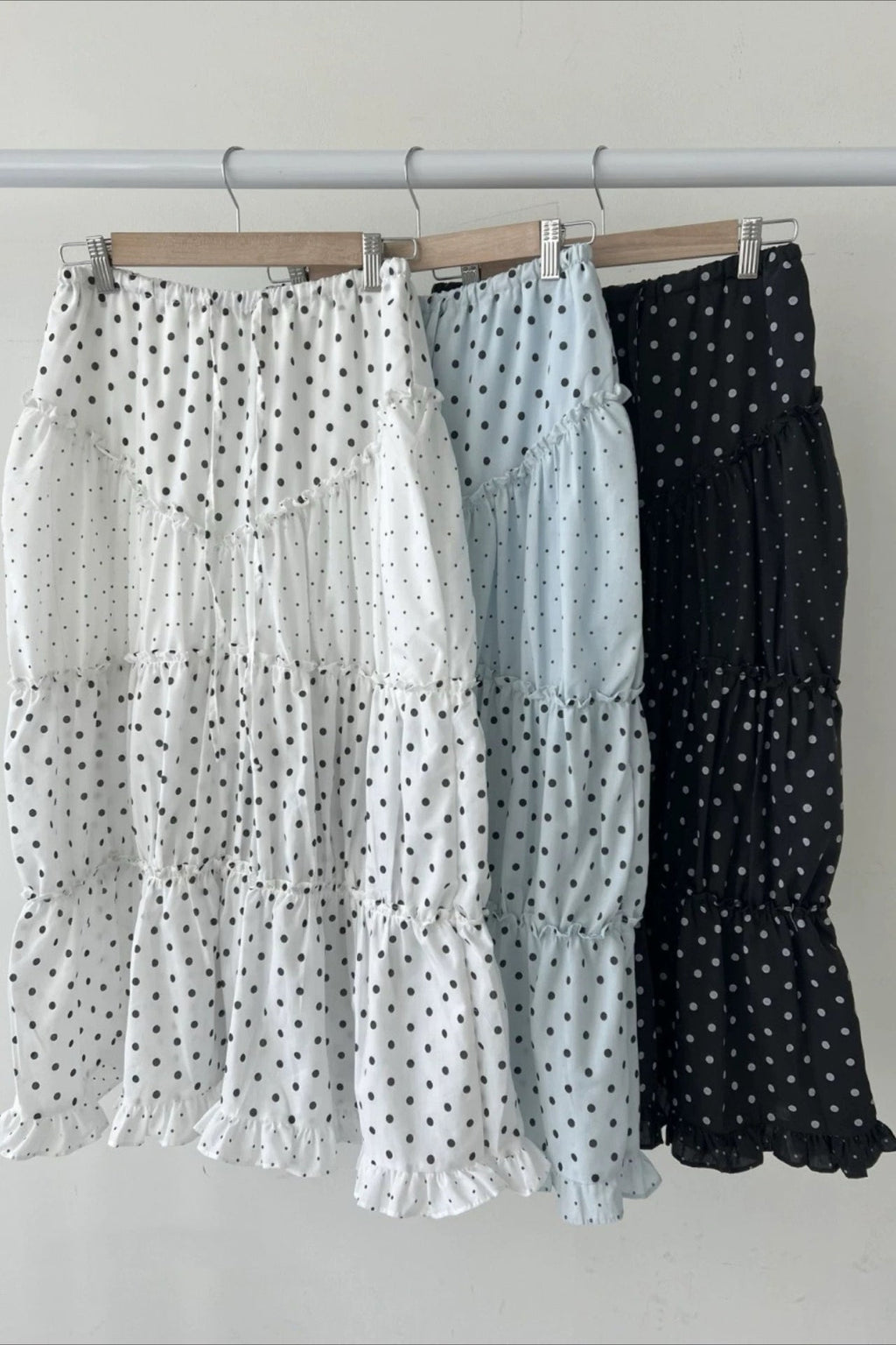 Kawaii Retro Polka Dot Ruffle Trim Mini Skirt image 6