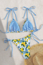 Fresh Lemon Stripe Beach Bikini Set image 5