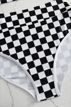 Trendy Checkered Bikini Two Piece Swim Set image 3