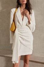Elegant V-Neck Belted Cocktail Dress image 1
