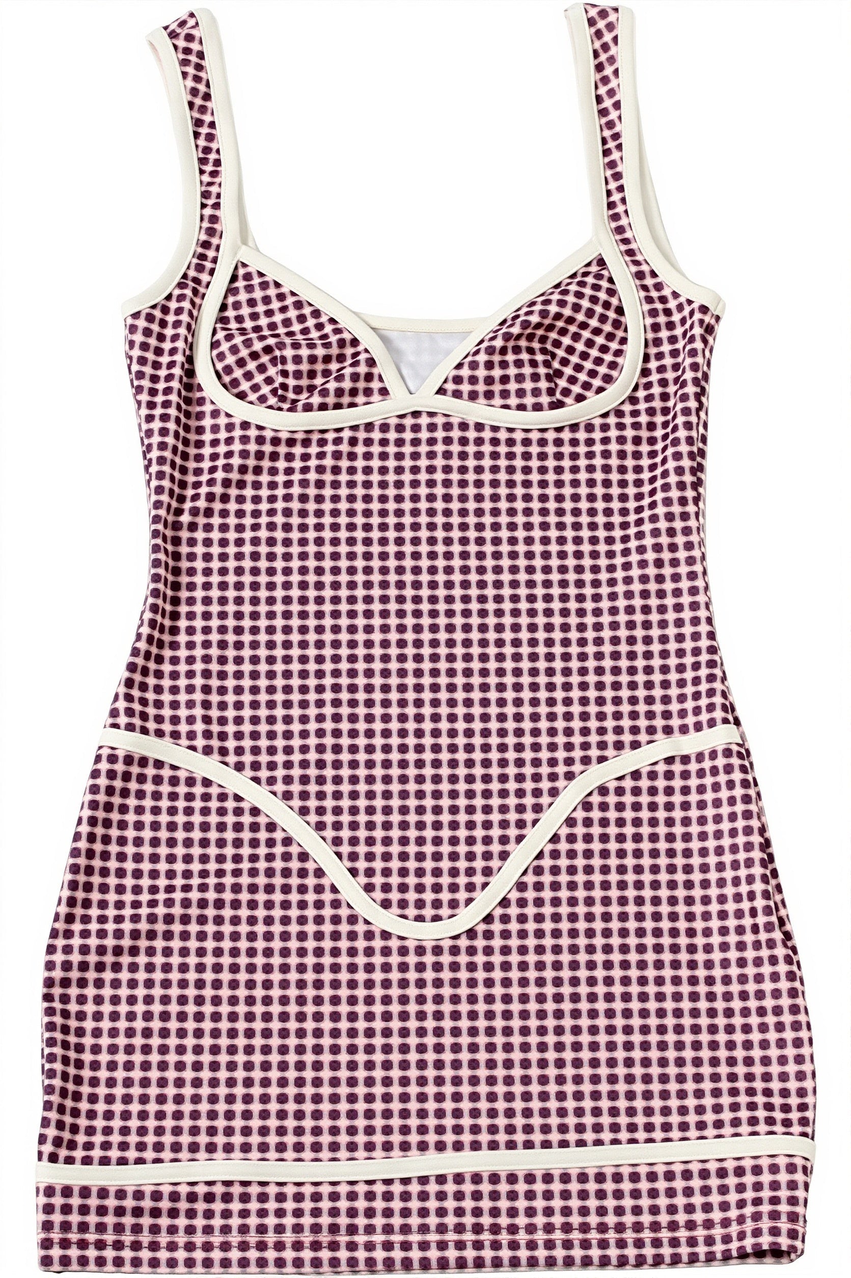 Plaid Patchwork Contrast Cami Mini Dress image 6