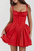 Elegant Lace Patchwork Cami Mini Dress image 4