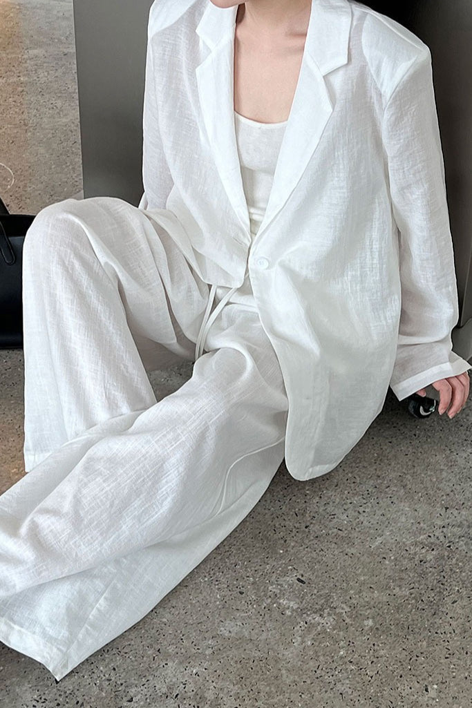 Lightweight Linen-Look Blazer image 3