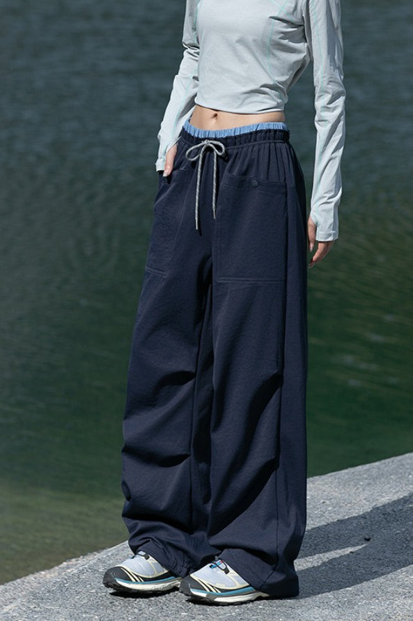 Quick Dry Cargo Wide Leg Cuffed Pants image 9