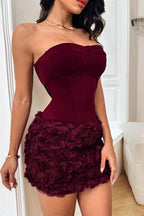 Bustier 3D Floral Bodycon Cocktail Dress image 4