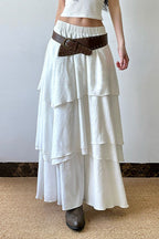 Asymmetrical A-Line Maxi Skirt image 1