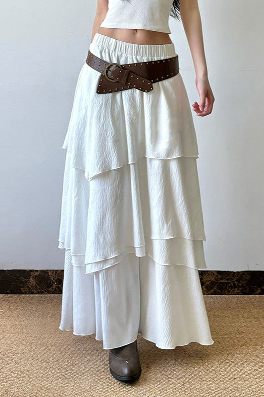 Asymmetrical A-Line Maxi Skirt image 1