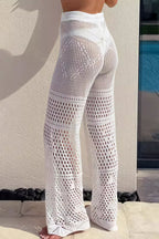 Chic Ribbed Knit Wrap Waist Pants image 2