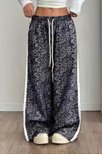Leopard Print Spliced Casual Pants image 7