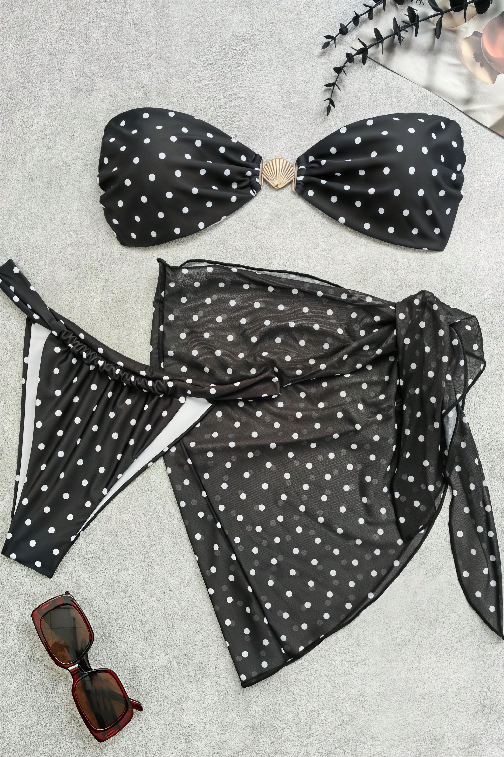 Polka Dot Three Piece Swim Set image 5